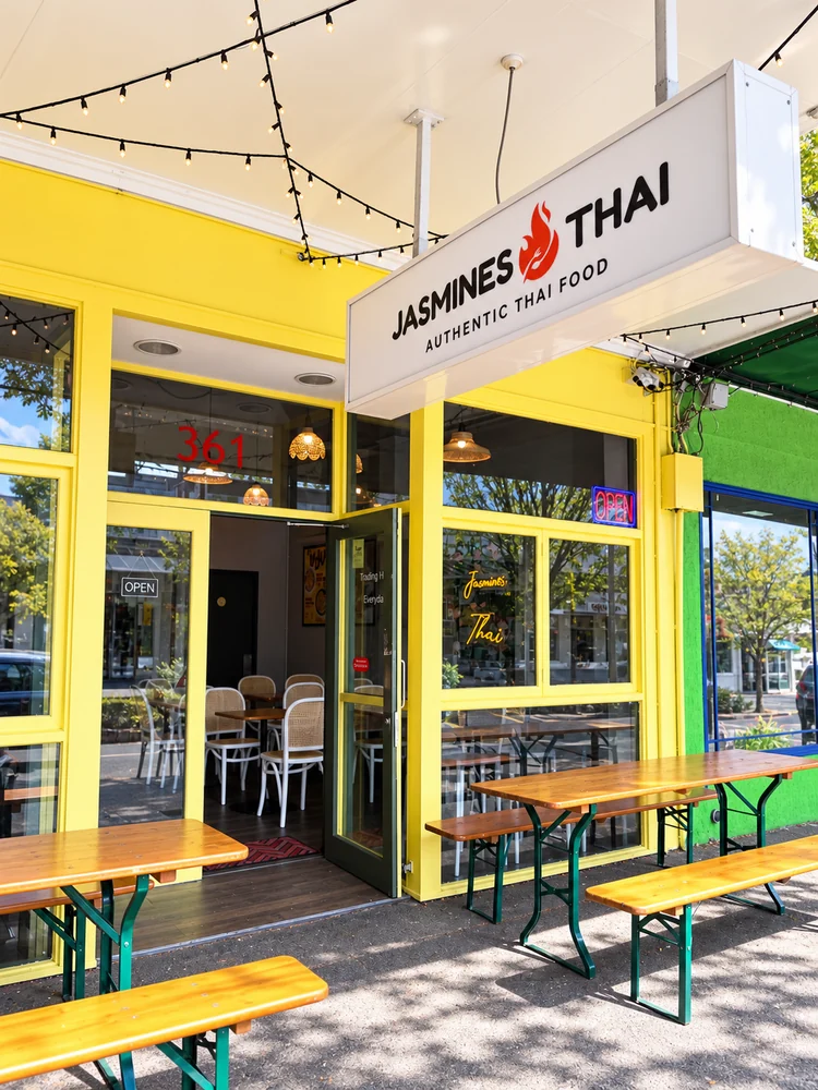 Jasmines Thai entrance at 361 Grey Street